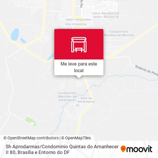 Sh Aprodarmas / Condomínio Quintas do Amanhecer II 80 mapa