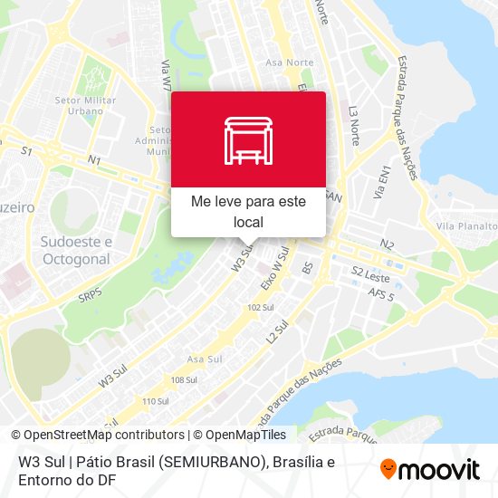 W3 Sul | Pátio Brasil (SEMIURBANO) mapa
