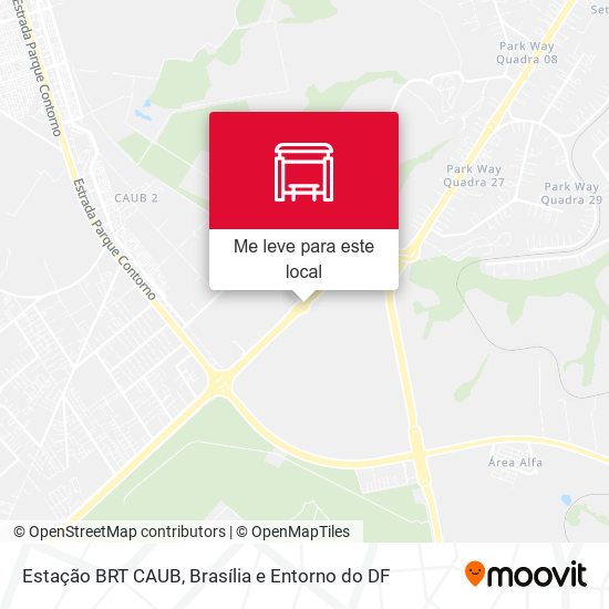 Estação BRT CAUB mapa