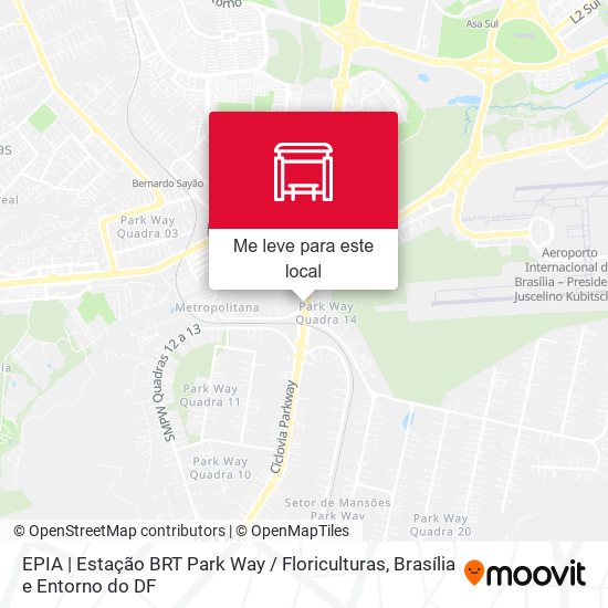 EPIA | Estação BRT Park Way / Floriculturas mapa