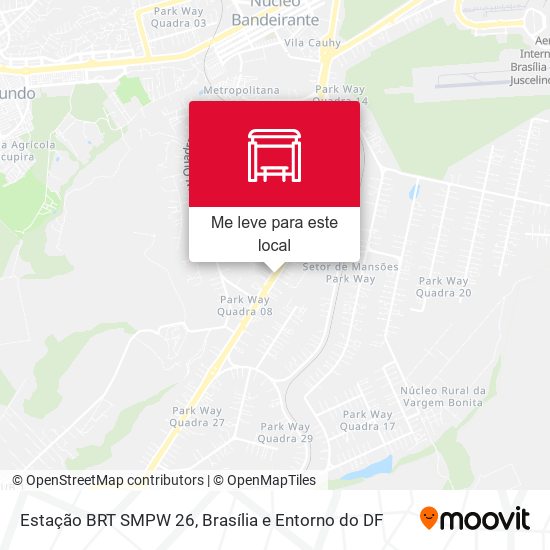 Estação BRT SMPW 26 mapa