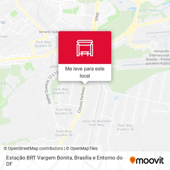 Estação BRT Vargem Bonita mapa