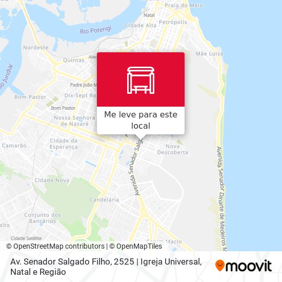 Av. Senador Salgado Filho, 2525 | Igreja Universal mapa