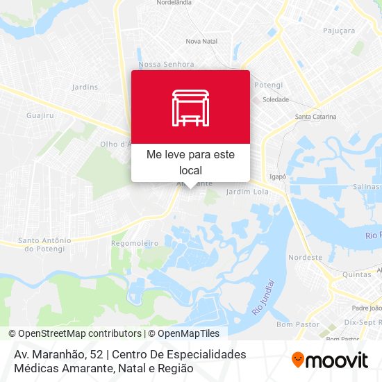 Av. Maranhão, 52 | Centro De Especialidades Médicas Amarante mapa