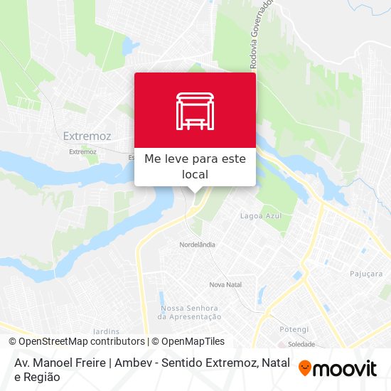 Av. Manoel Freire | Ambev - Sentido Extremoz mapa