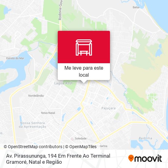 Av. Pirassununga, 194 Em Frente Ao Terminal Gramoré mapa