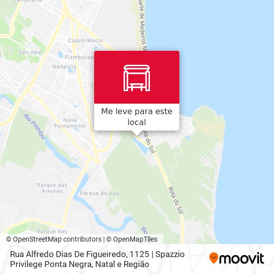 Rua Alfredo Dias De Figueiredo, 1125 | Spazzio Privilege Ponta Negra mapa