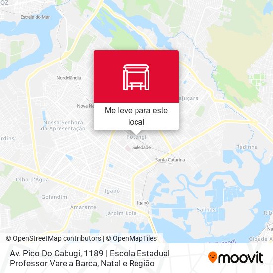 Av. Pico Do Cabugi, 1189 | Escola Estadual Professor Varela Barca mapa