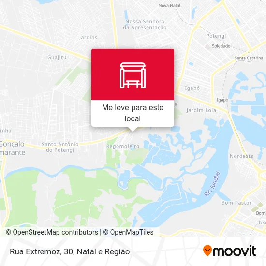 Rua Extremoz, 30 mapa