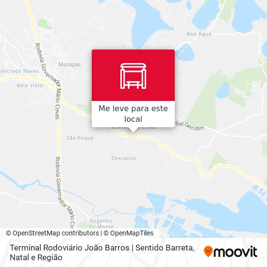 Terminal Rodoviário João Barros | Sentido Barreta mapa