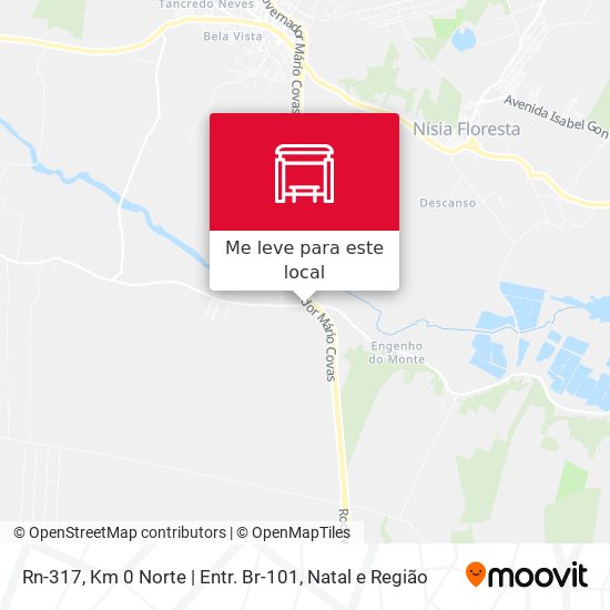 Rn-317, Km 0 Norte | Entr. Br-101 mapa