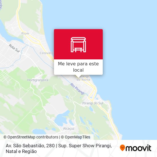 Av. São Sebastião, 280 | Sup. Super Show Pirangi mapa