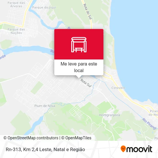 Rn-313, Km 2,4 Leste mapa