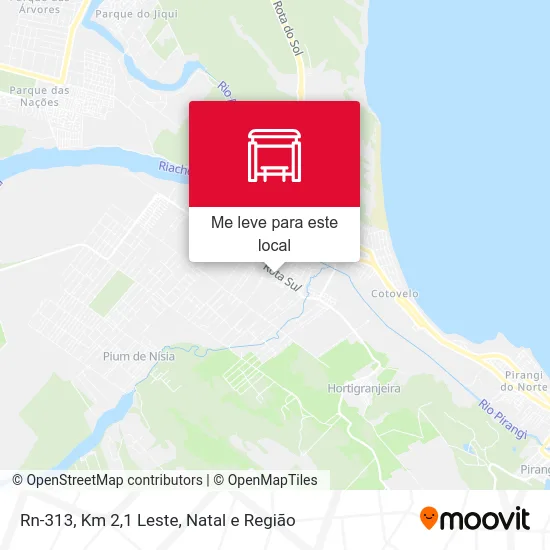 Rn-313, Km 2,1 Leste mapa
