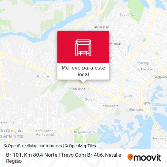 Br-101, Km 80,4 Norte | Trevo Com Br-406 mapa