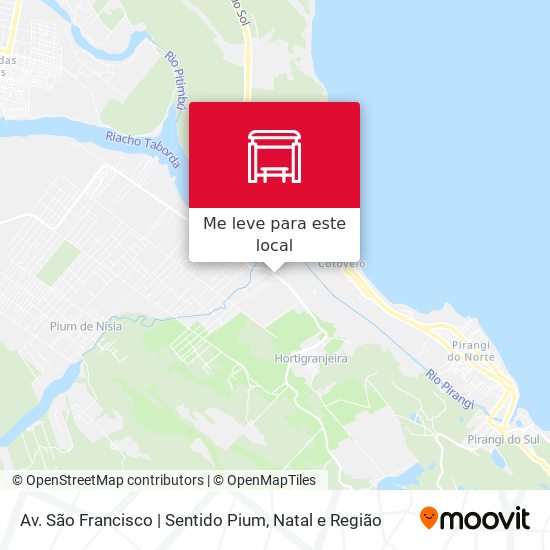Av. São Francisco | Sentido Pium mapa