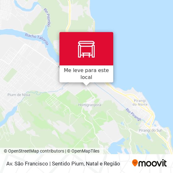 Av. São Francisco | Sentido Pium mapa