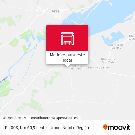 Rn-003, Km 60,9 Leste | Umari mapa