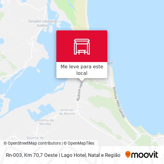 Rn-003, Km 70,7 Oeste | Lago Hotel mapa