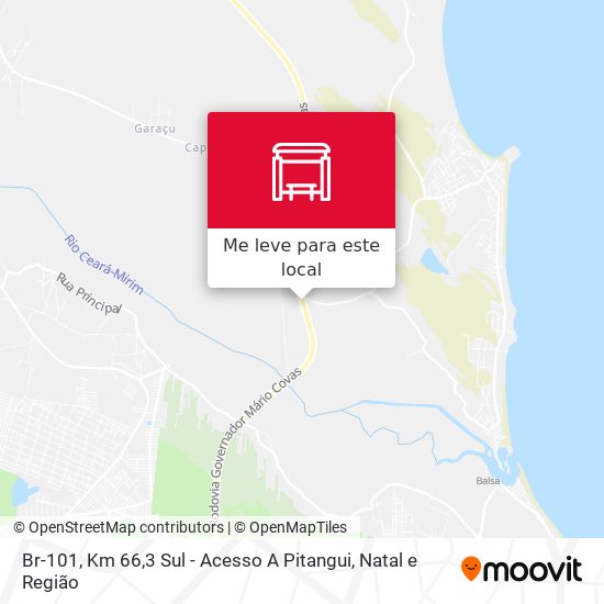 Br-101, Km 66,3 Sul - Acesso A Pitangui mapa