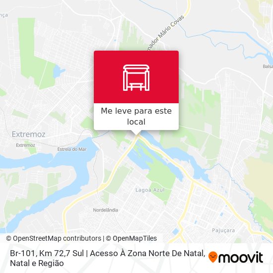 Br-101, Km 72,7 Sul | Acesso À Zona Norte De Natal mapa