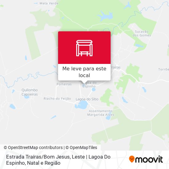 Estrada Traíras / Bom Jesus, Leste | Lagoa Do Espinho mapa