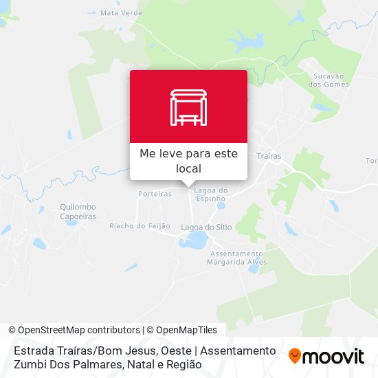 Estrada Traíras / Bom Jesus, Oeste | Assentamento Zumbi Dos Palmares mapa