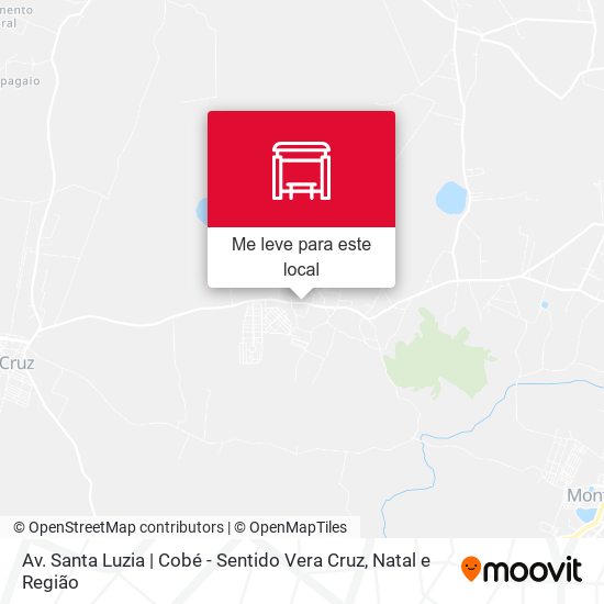 Av. Santa Luzia | Cobé - Sentido Vera Cruz mapa