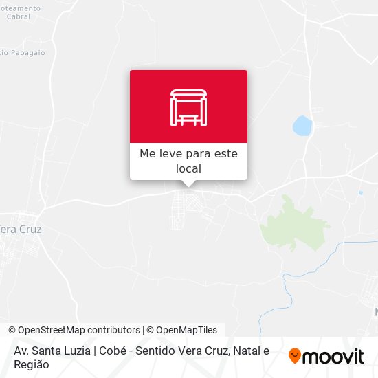 Av. Santa Luzia | Cobé - Sentido Vera Cruz mapa