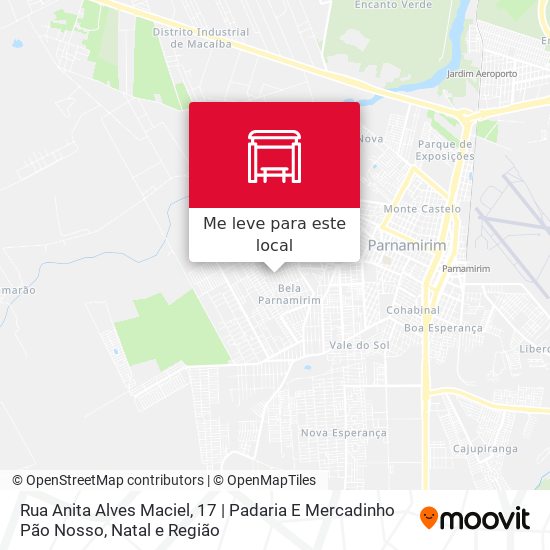 Rua Anita Alves Maciel, 17 | Padaria E Mercadinho Pão Nosso mapa