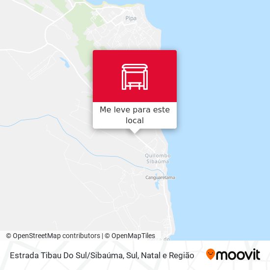Estrada Tibau Do Sul / Sibaúma, Sul mapa