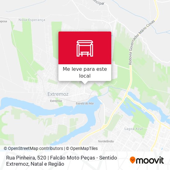 Rua Pinheira, 520 | Falcão Moto Peças - Sentido Extremoz mapa