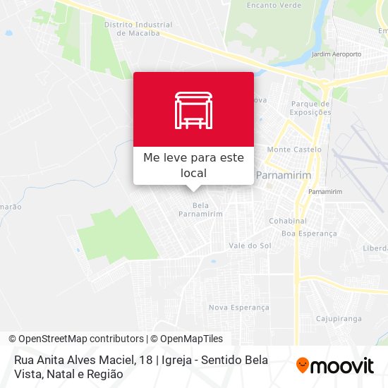 Rua Anita Alves Maciel, 18 | Igreja - Sentido Bela Vista mapa