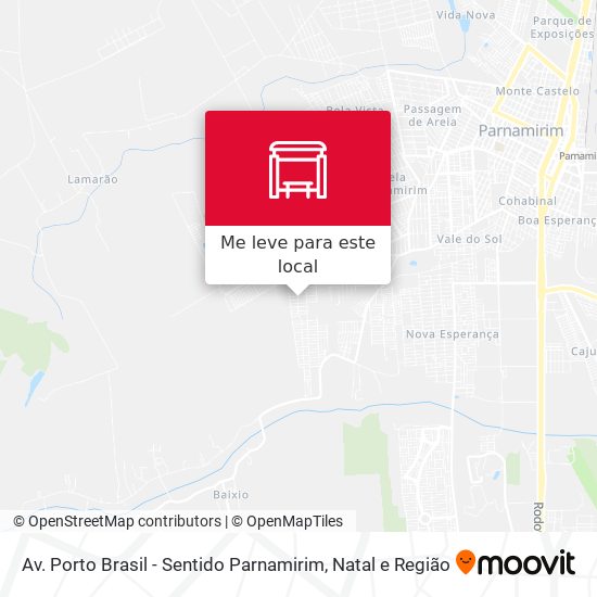 Av. Porto Brasil - Sentido Parnamirim mapa