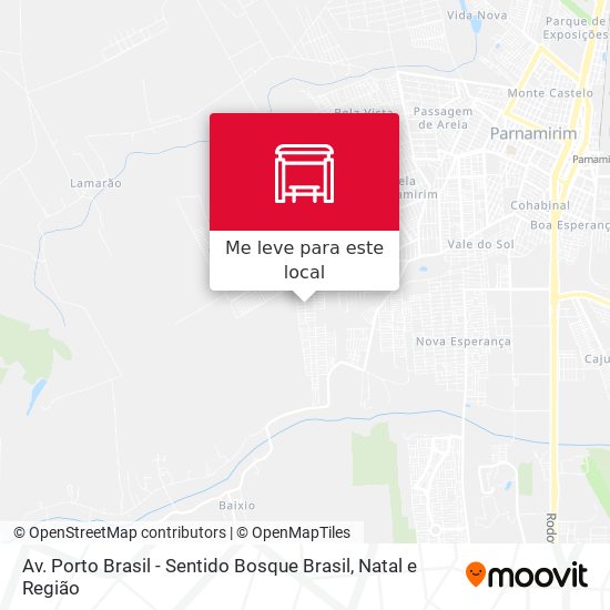 Av. Porto Brasil - Sentido Bosque Brasil mapa