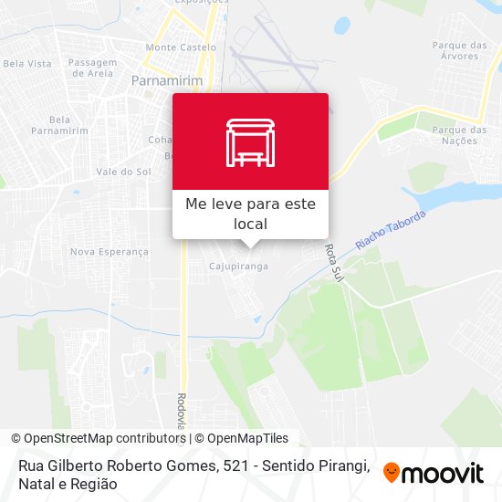 Rua Gilberto Roberto Gomes, 521 - Sentido Pirangi mapa