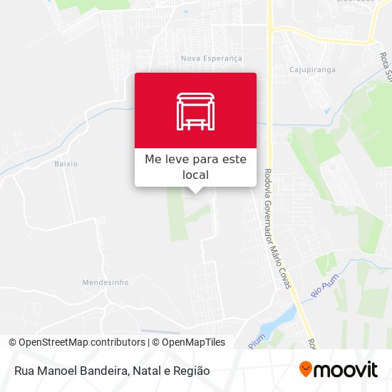 Rua Manoel Bandeira mapa
