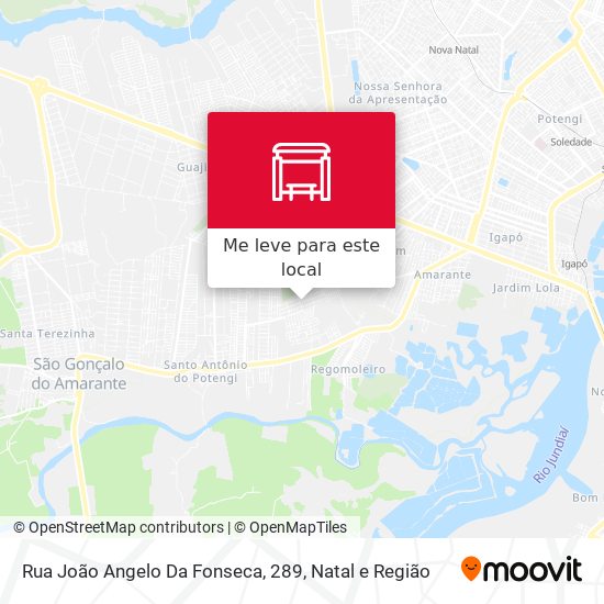 Rua João Angelo Da Fonseca, 289 mapa