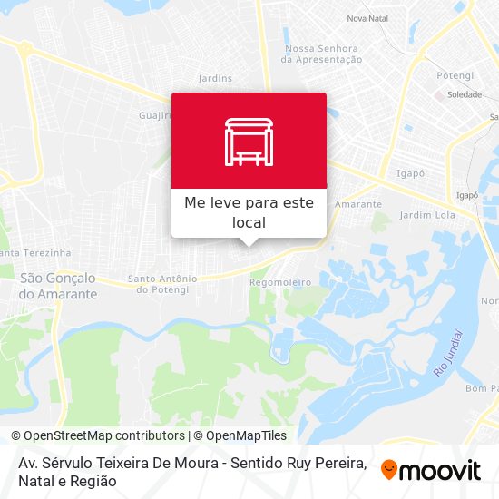Av. Sérvulo Teixeira De Moura - Sentido Ruy Pereira mapa