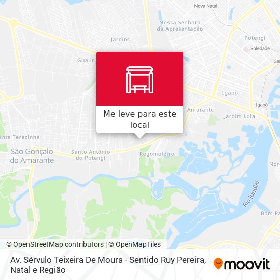 Av. Sérvulo Teixeira De Moura - Sentido Ruy Pereira mapa