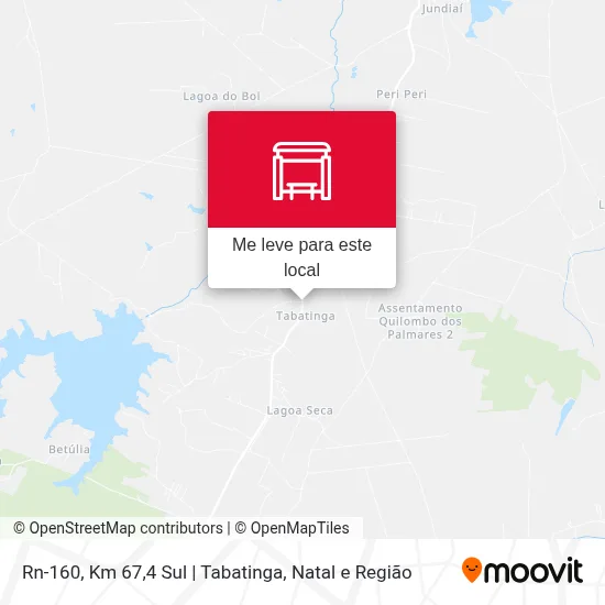 Rn-160, Km 67,4 Sul | Tabatinga mapa