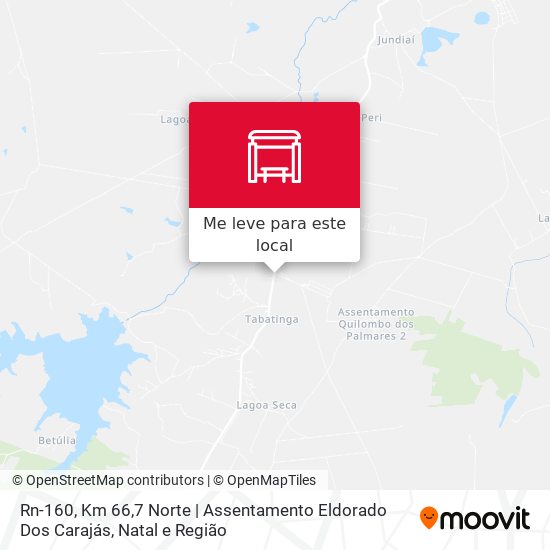 Rn-160, Km 66,7 Norte | Assentamento Eldorado Dos Carajás mapa