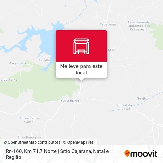 Rn-160, Km 71,7 Norte | Sítio Cajarana mapa