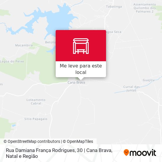 Rua Damiana França Rodrigues, 30 | Cana Brava mapa