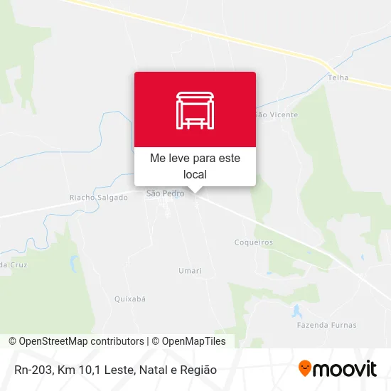 Rn-203, Km 10,1 Leste mapa