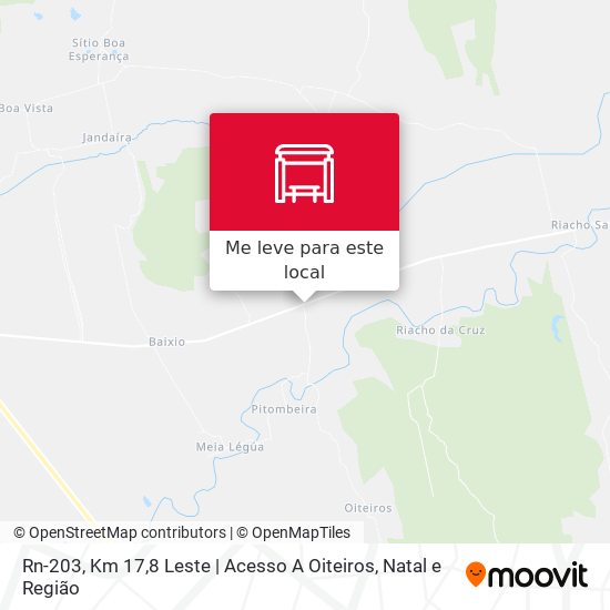 Rn-203, Km 17,8 Leste | Acesso A Oiteiros mapa