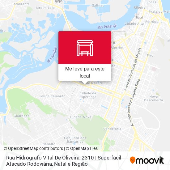 Rua Hidrógrafo Vital De Oliveira, 2310 | Superfácil Atacado Rodoviária mapa