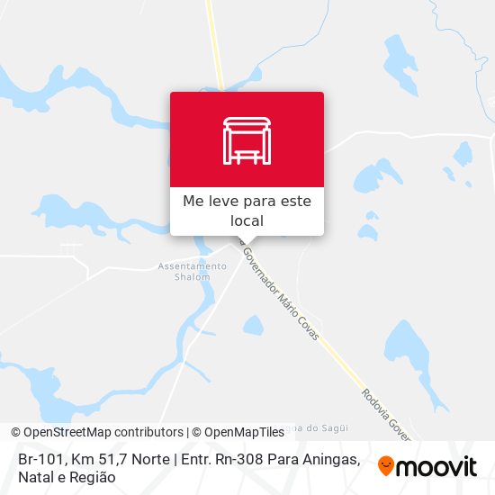 Br-101, Km 51,7 Norte | Entr. Rn-308 Para Aningas mapa