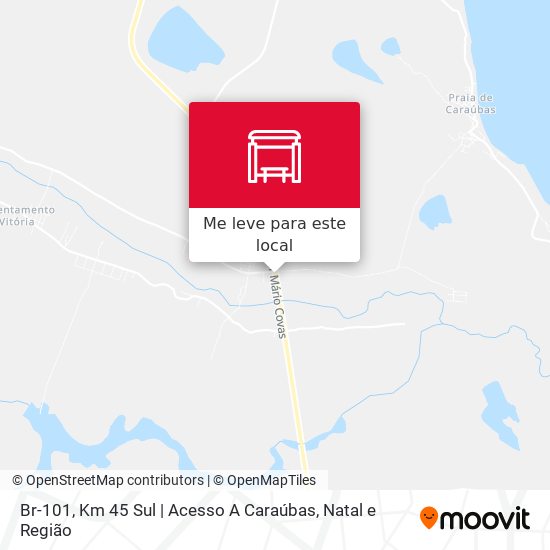 Br-101, Km 45 Sul | Acesso A Caraúbas mapa