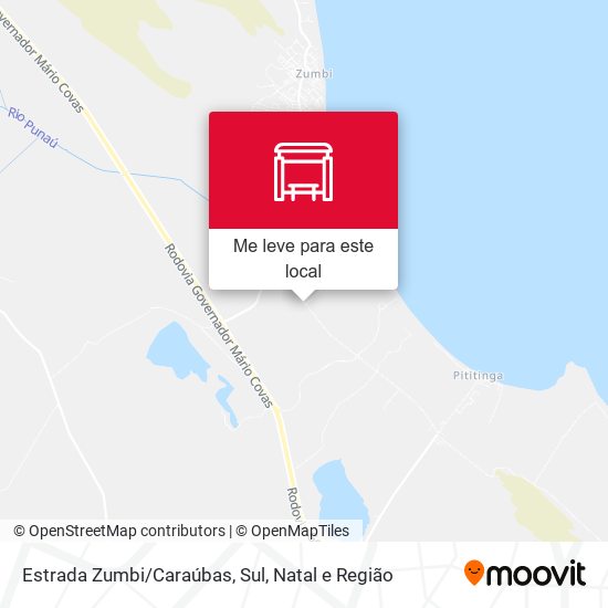 Estrada Zumbi/Caraúbas, Sul mapa